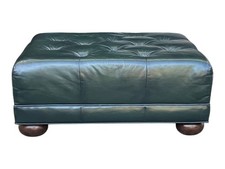 Vintage Green Leather Tufted