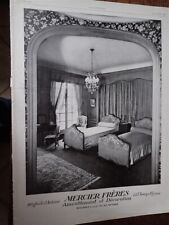 furniture MERCIER brothers + wallpapers LEROY advertising paper ILLUSTRATION 1928