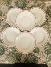 Porcelaine d'Auteuil Bistro Line Creation Jacques Lobjoy 6 Hollow Plates