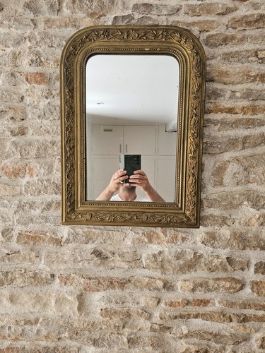Ancien miroir cadre - ancien, doré