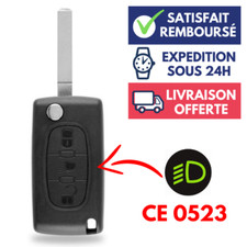 Coque Clé Voiture Boitier de Télécommande pour Plip CITROEN C3 C4 C5 C6 ➜CE0523