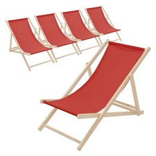Lot de 5 chaises longue de