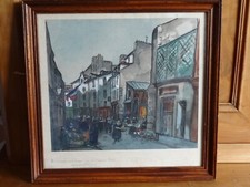 FERNAND ANDREY-PRÉVOST (1890-1961) - LE MARCHÉ AUX PUCES RUE ST-MÉDARD