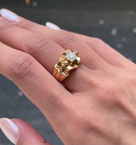 Bague tank jaune - bague,