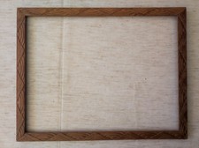 Ancien Cadre 5F Art Déco sculpté  feuillure 35 cm x 27 cm frame peinture tableau