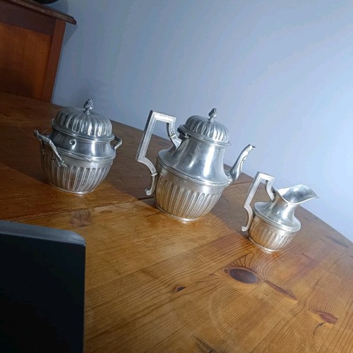 Ensemble théière métal