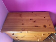 Commode + table à langer en pin massif miel  