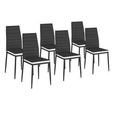 Lot de 6 chaises ROMANE noires