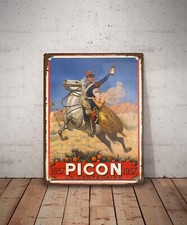 Plaque métal vintage Picon centenaire alcool Décoration Déco publicité affiche
