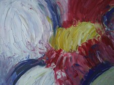 ABSTRACT PAINTING BOARD on wooden frame. - ABSTRACT PAINTING on wood canvas