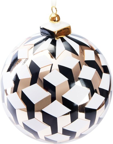 Boule noël cube dorée - boule, 3d