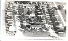 Real Photo Aerial View of  Unnamed Mobil Home Trailer Park RPPC Postcard c1950's