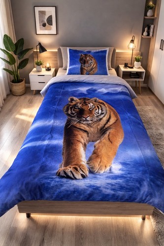 Parure lit personne tigre - parure,