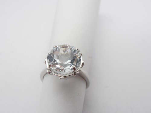 Bague blanc kt avec - bague,