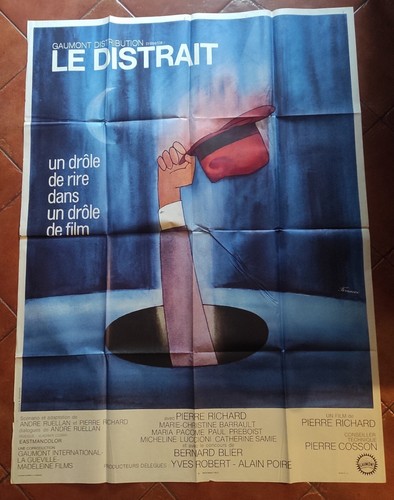 Ancienne affiche distrait - ancienne,