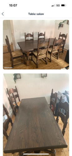 Table salon bois - de, massif