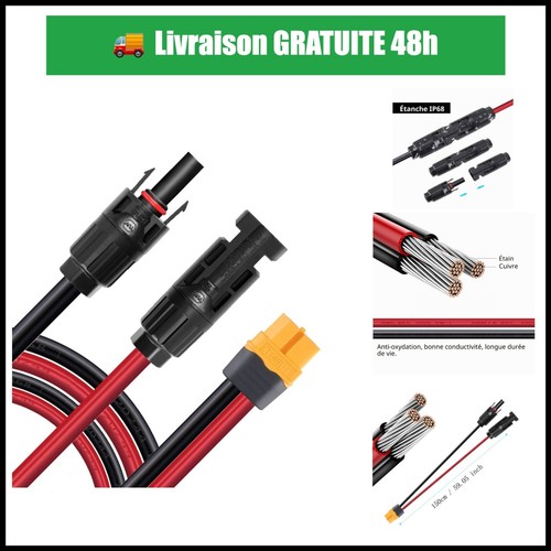 Câble charge solaire 12awg - câble,
