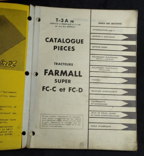 Rare catalogue pièces - *catalogue,