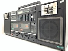 SANSUI CP 77W BOOMBOX STEREO Radio Double Cassette Vintage 1980 État Bon