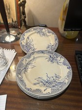 Lot de 4 assiettes anciennes en terre de fer – modèle Le Picard