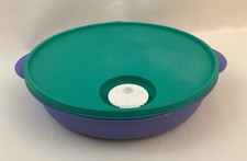 Tupperware Divided Meal Keeper Crystal Wave Microwave Vent Blue 3284C1/2651C-1