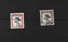 CONGO BELGE  2 TIMBRES FEMME