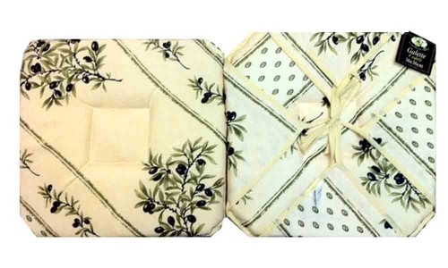 Coussin chaise olivou écru - de,