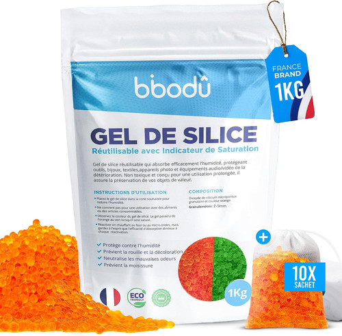 Gel silice orange 1kg 10 - silice,