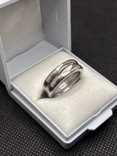 Bague acier 18k 750 - en,