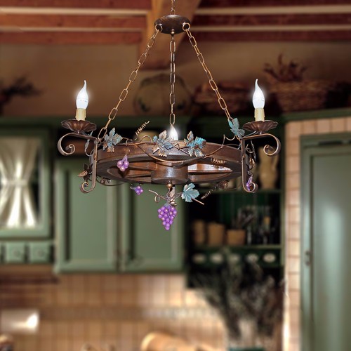 Lustre roue wagon - de, rustique