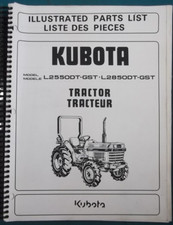 KUBOTA L2550DT L2550GST L2850DT-GST TRACTOR PARTS MANUAL BOOK CATALOG