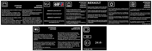 Autocollant renault safrane - autocollant,