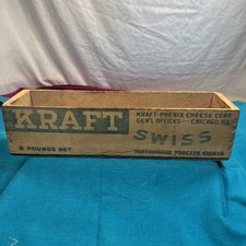 Rare Antique Kraft 5LB Swiss Cheese Box In Good Condition Chicago Illinois 