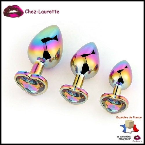 Plug anal bijou - , arc-en-ciel