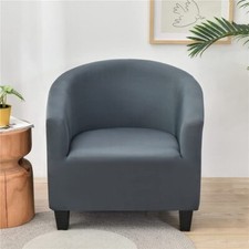 Housse de Fauteuil Plaine Extensible Hôtel Chesterfield 1 Pièce Couverture de...