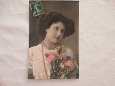 CARTE POSTALE ANCIENNE + - 1900 CPA FANTAISIE JEUNE FEMME FILLE ÉLÉGANTE GALANTE
