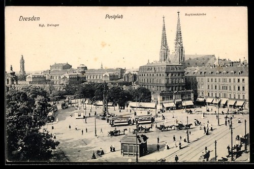 Carte postale dresden - carte, dresden,