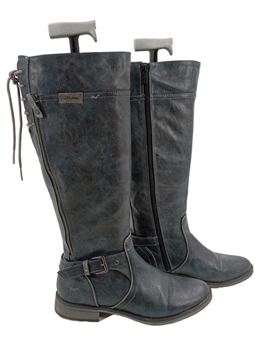 Mustang bottes femme cuir gris - cuir,