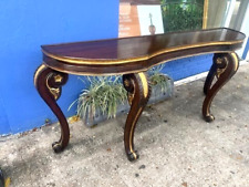 86 inch Dessin Fournir  Carved Console Table w/ 22K Gold Leaf Los Angeles
