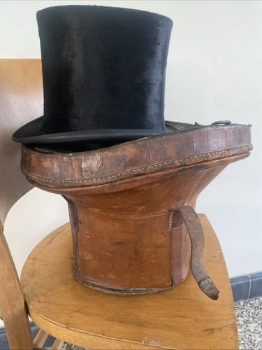 Boîte chapeau cuir avec - boîte, À