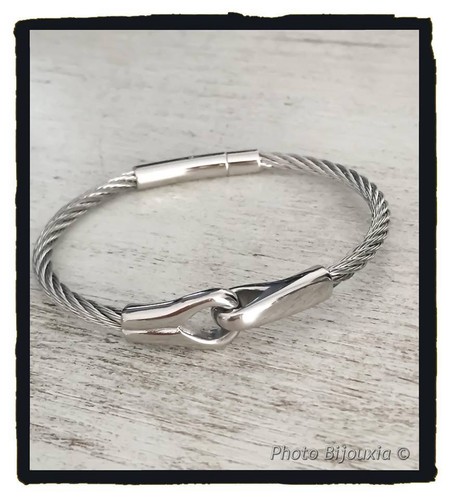 Bracelet jonc homme - bracelet, câble