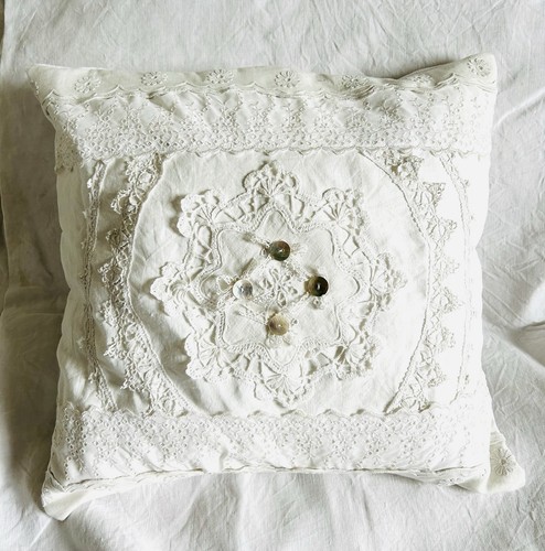 Housse coussin dentelle - housse,