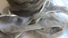 Peau fourrure Lapin montage mouche pêche Rabbit Fly Gris/Marron clair 4/5mm x 1m