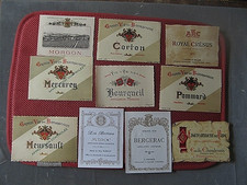 ++"1682"  LOT DE 10 ETIQUETTES ANCIENNES DE VIN