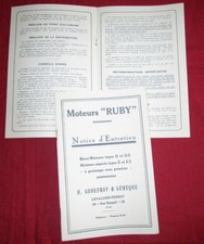 moteurs  " RUBY "  notice