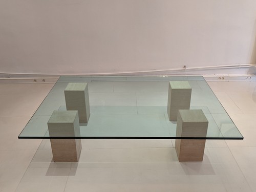 Table verre pieds - verre,