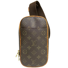 Auth Louis Vuitton Pochette Gange Bum Bag Monogram Crossbody M51870 CA1011