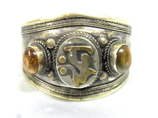 🇫🇷 BRACELET BERBERE ORIENTAL MAROC MAGREB PIERRE OEIL DE TIGRE BIJOUX JEWEL