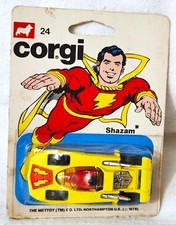 1979 CORGI JUNIORS DIECAST CAR on CARD / SHAZAM CAR / DC COMICS