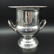 LEONARD SILVER PLATE MEDICIS SILVER METAL REFRESHER CHAMPAGNE BUCKET 